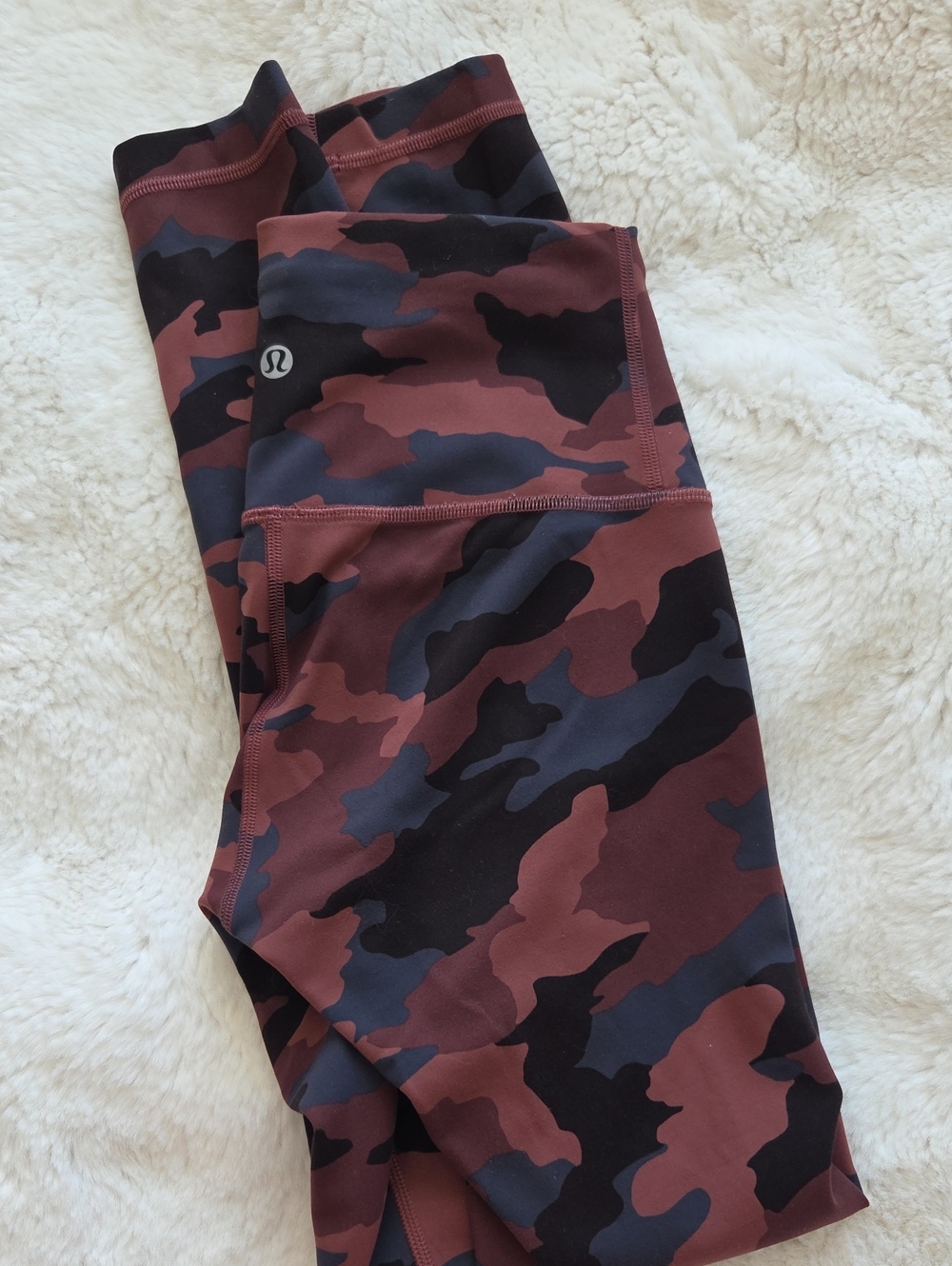 lululemon athletica Camo Leggings in Burgundy, Black & Navy
